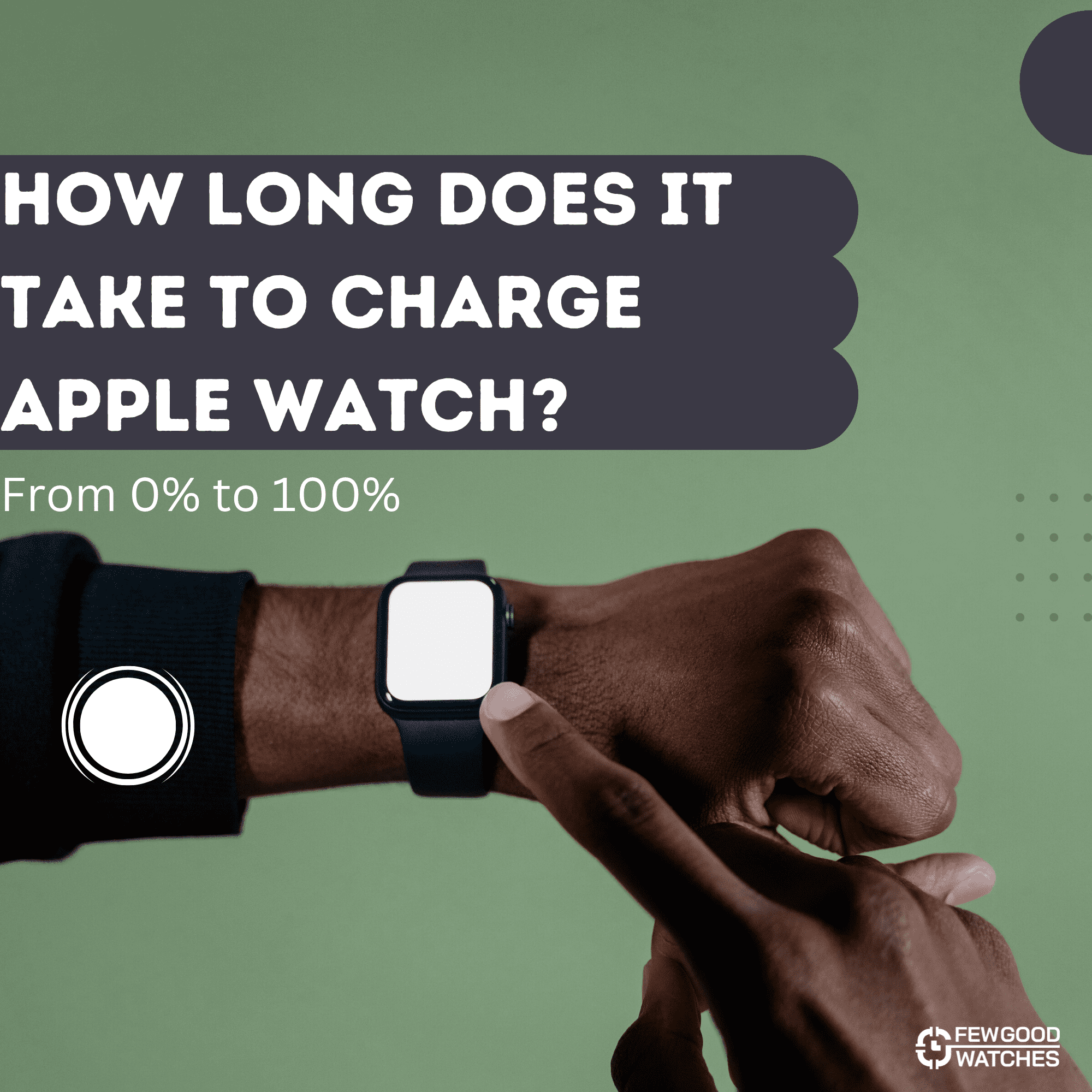 how long does it take to charge apple watch from 0 to 100 percent -answered