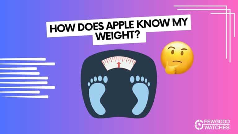 how does apple know my weight